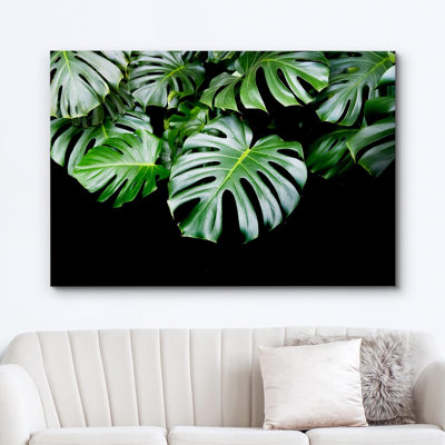 «Dark Tropical Island Jungle Monstera Leaf» sur
