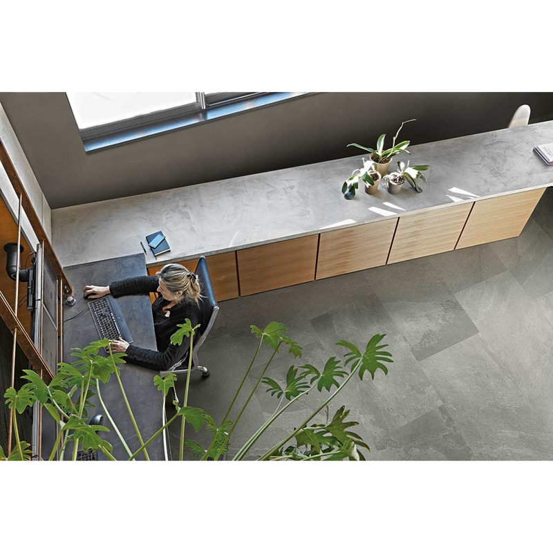 Natural Stone Series 24" x 48" Porcelain Stone Look Wall & Floor Tile, Fossil 