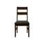 2 chaises de salle à manger de 37 po de hauteur, assise rembourrée en mélange de chenille brun, fabrication en bois massif, pour cadre de chambre et de cuisine