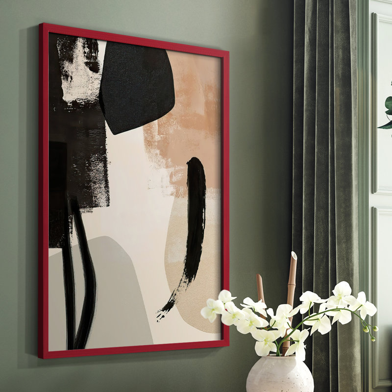 «Selective Arrangement II», reproduction encadrée - bois massif, Cadre simple rouge, H 10 po x l 8 po