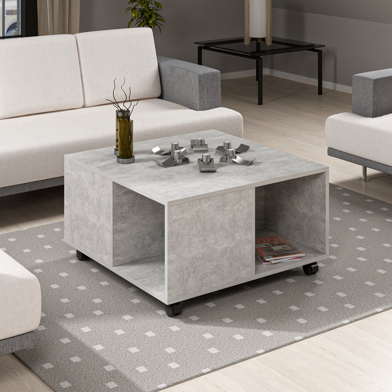 Fergal Coffee Table With Storage Space, Grey