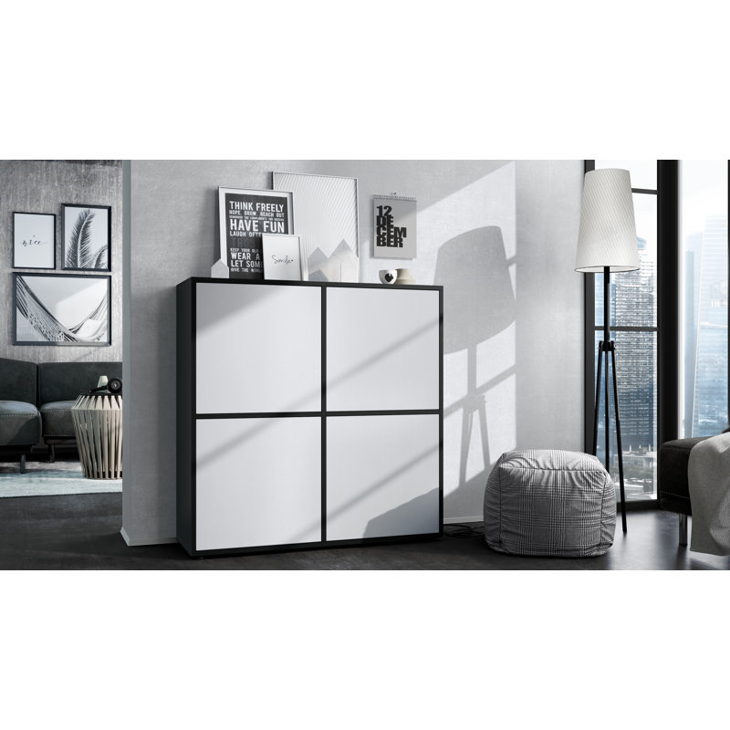 Mccafferty 104cm Sideboard, Black Matt/White Matt