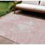 Tapis intérieur lavable abstrait rosé 8 pi x 10 pi rose et ivoire
