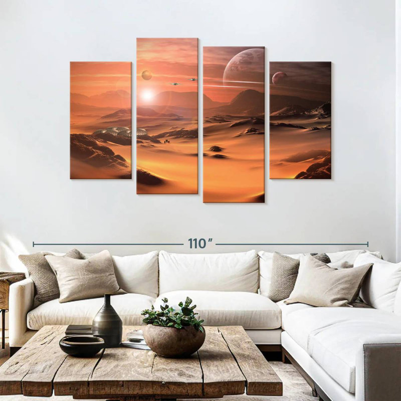 Kelan Sci Fi Alien Planet, 54" H x 84" W