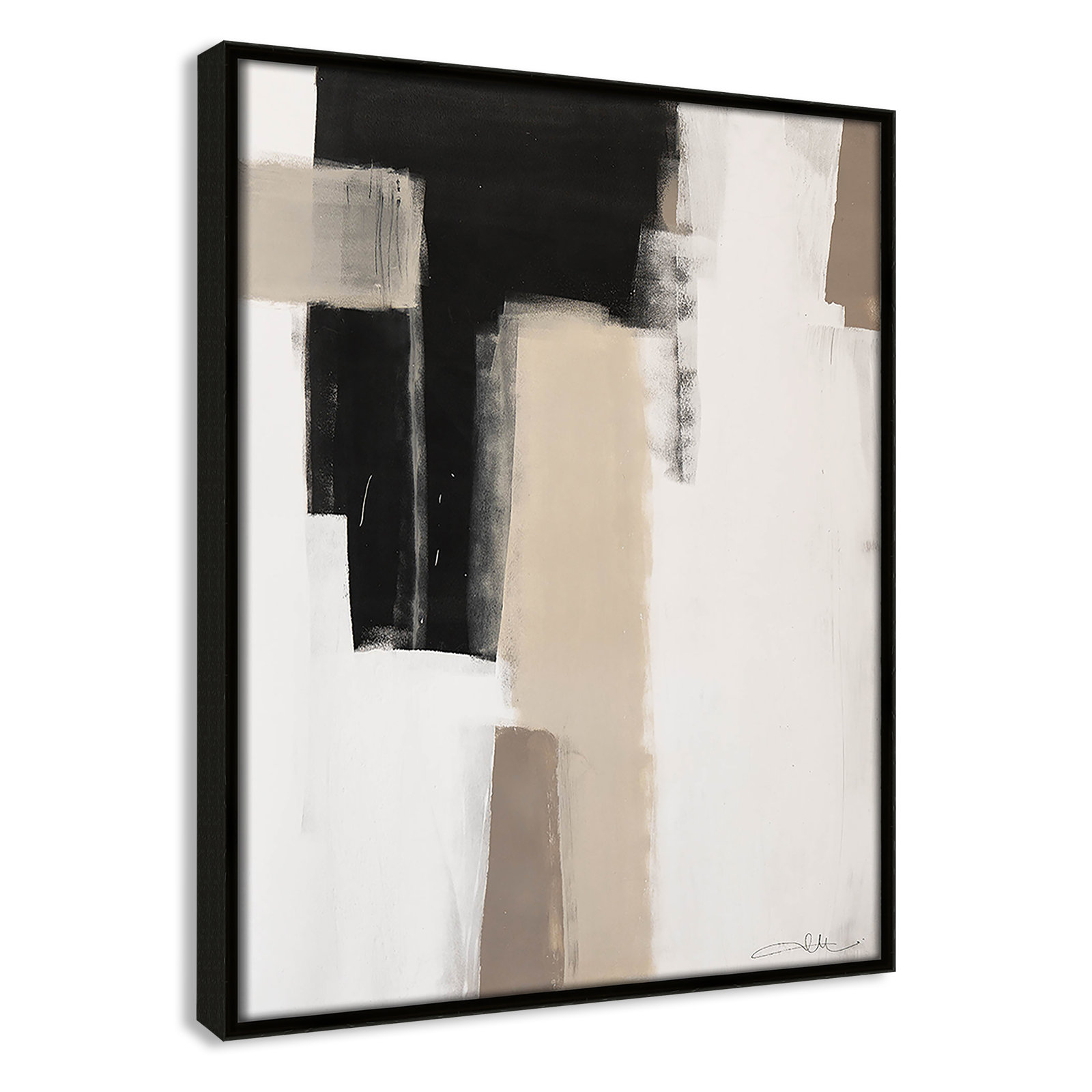 Calvin "Earth Scapes I" Print, No Mat, Espresso Floater Framed, 15.5" H x 12.5" W x 2" D