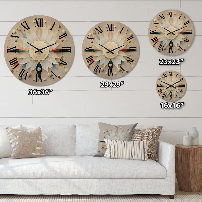Horloge murale surdimensionnée en bois, Très grand