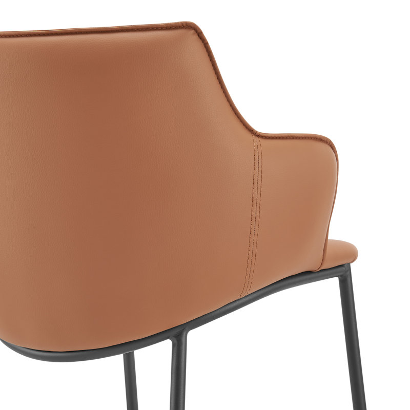 Tabouret de comptoir 25,5 po Krishaang, Caramel foncé
