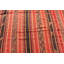 Grand kilim turc fait à la main avec des rayures rouges et noires pour un décor de salon et un tapis de style bohémien