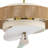 6-Light Dimmable Natural Rope Drum Pendant Chandelier in Brass-1287090848