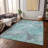 Machine Washable Indoor/Outdoor Xhevrie Teal Rug-1771687323