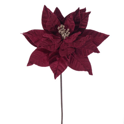 Tige de poinsettia bourgogne 21,5 po Vickerman