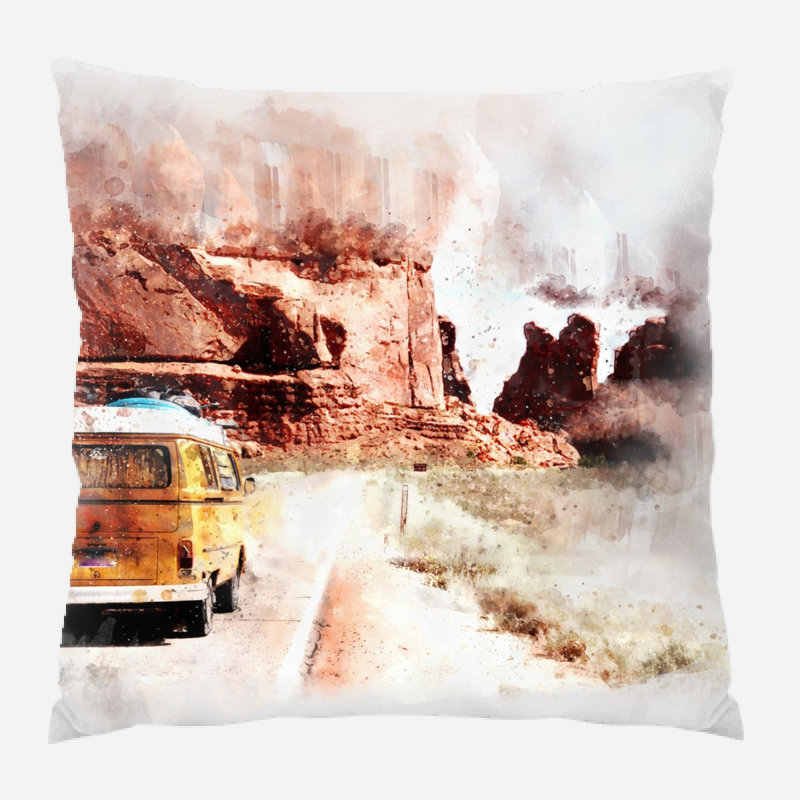 Borel Throw Pillow, Microsuede, Indoor
