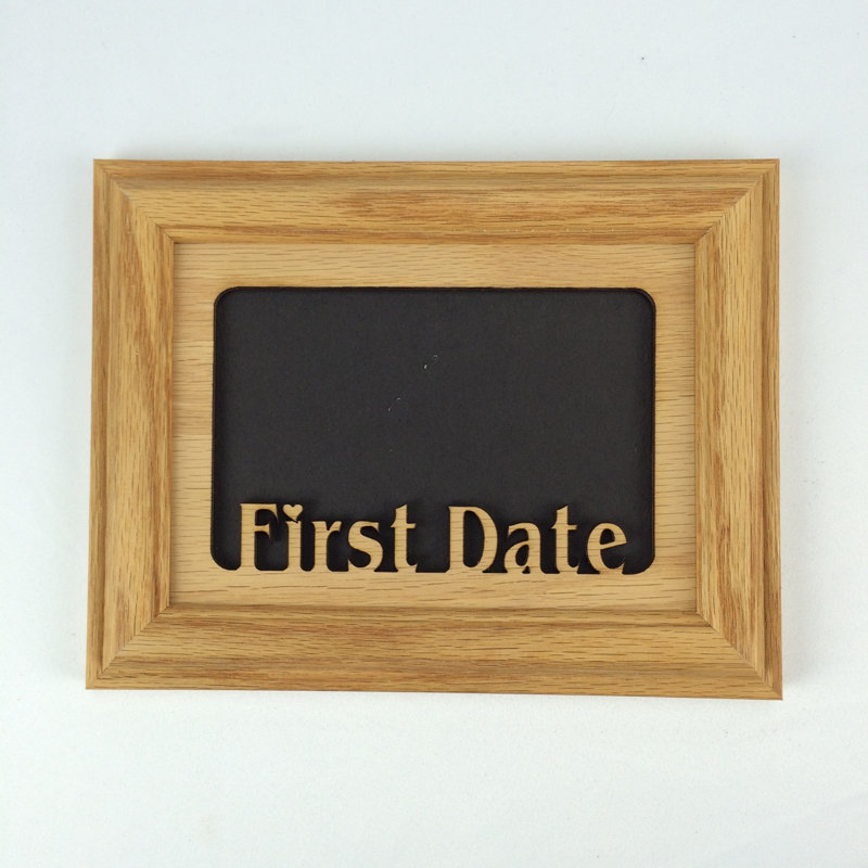 Oak Solid Wood Picture Frame with Mat, Vertical