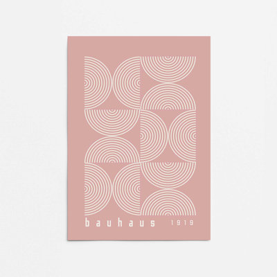 «Pink Bauhaus Flow II», reproduction dans un cadre