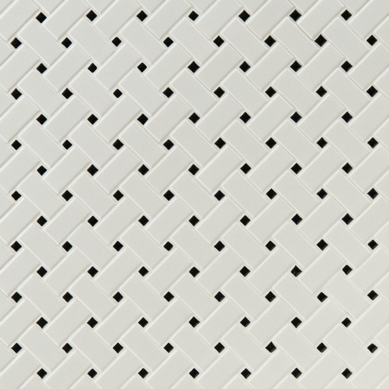 Mosaïque de plancher et de mur en porcelaine mate Ackland Silica White Weave 12 po x 12 po
