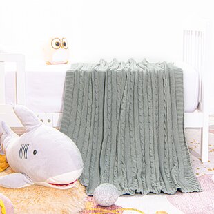 Tadpoles Ultra-Soft Chenille Knit Baby Blanket, Blush/White