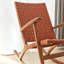 Chaise berçante simple en bois massif