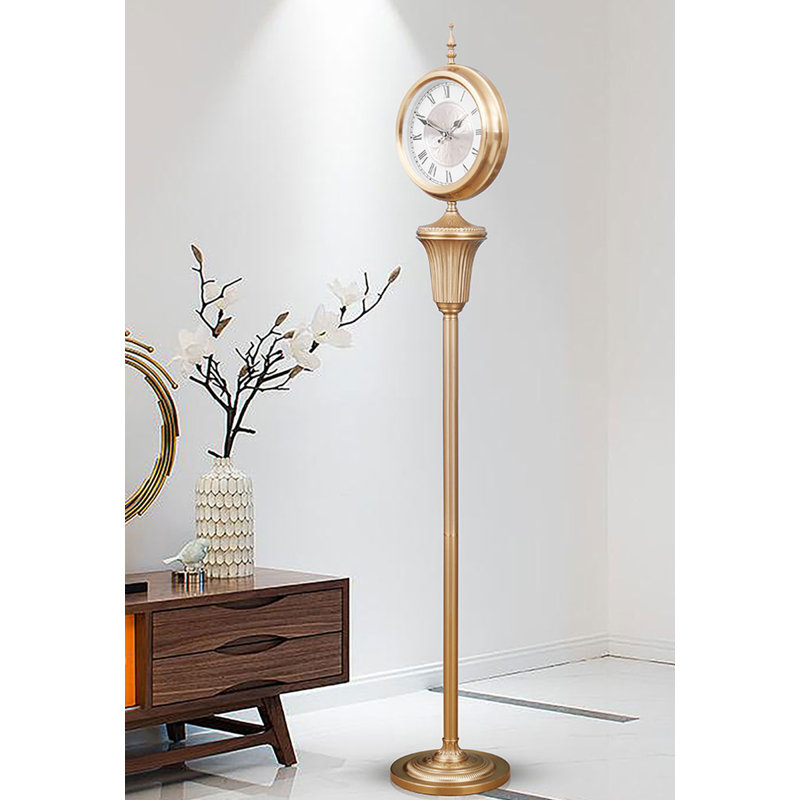 American-style retro silent living room floor clock