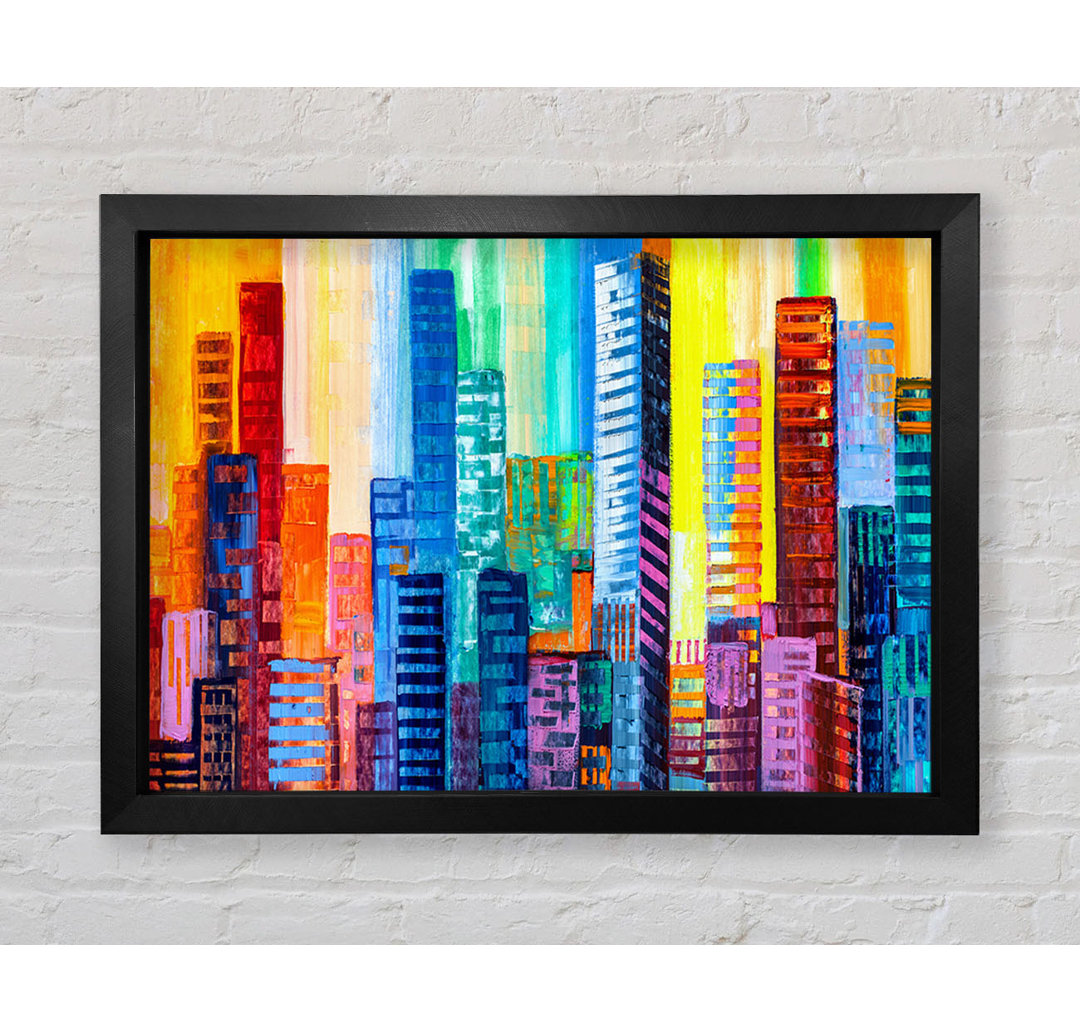 City Blocks Of Colour - Einzelne Bilderrahmen Kunstdrucke