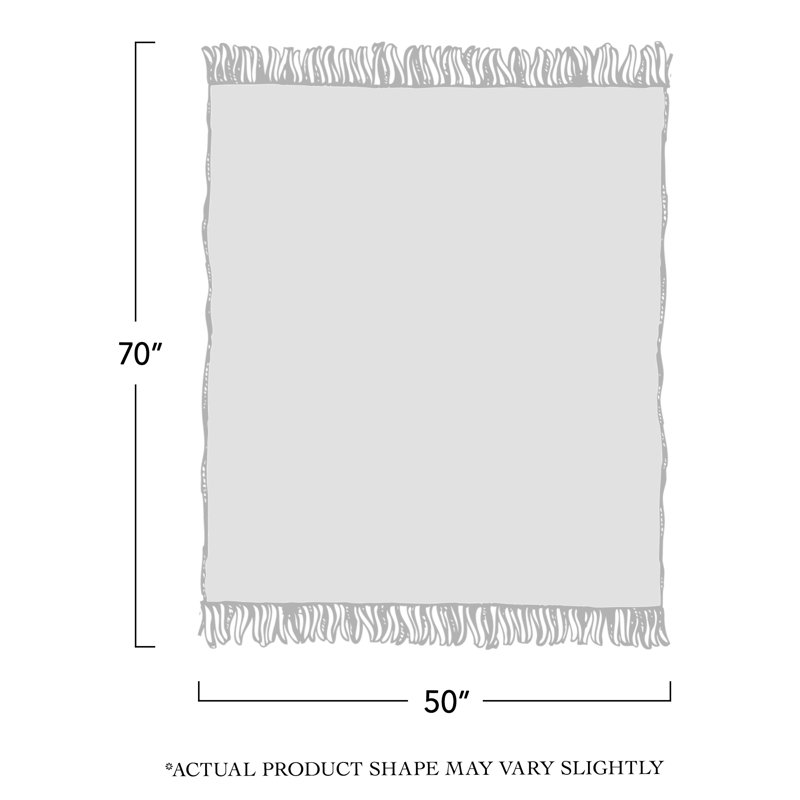 Machine Woven Throw Blanket, Smoke