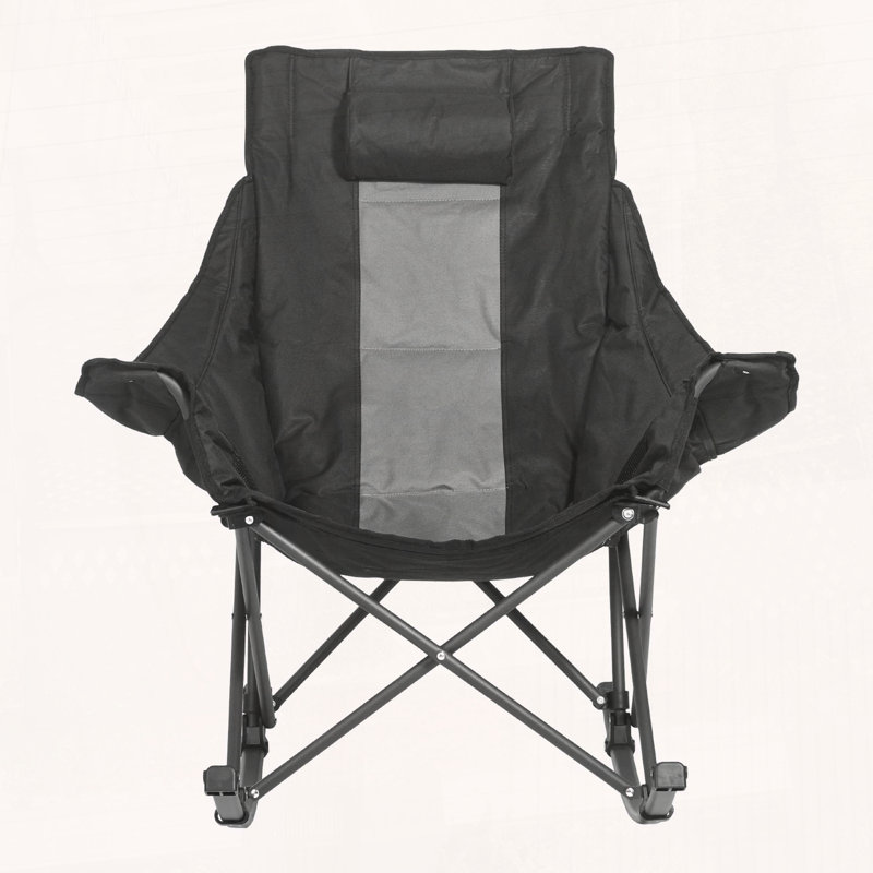 Portable Folding Rocking Camping Chair with Cupholder