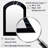Black Abstract Fractal Spectrum Of Serenity - Fractal Asymmetrical Wall Mirror, Modern Arch Decorative Mirror, Printed Metal Art-482505019