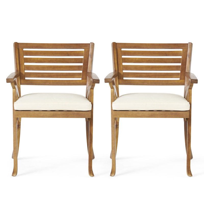 Mobilier de salle à manger d'extérieur en bois avec coussins imperméables - Style élégant et fonctionnel