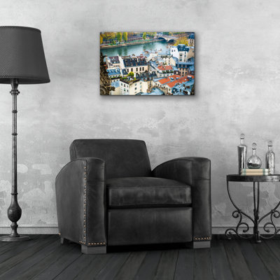 «Paris Rooftops» par Sonja Quintero, art mural en verre acrylique