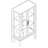 Dyisha Cherry 2-Door Lighted Curio Cabinet w/ Glass Doors, Mirrored Back, Adjustable Shelves-175737268