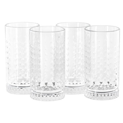 Ensemble de gobelets en verre embossé 16 pièces Gibson Home