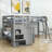 Hoople Twin over Full L-Shaped Wood Bunk Bed With 3 Drawers, Ladder and Stair-1007732100