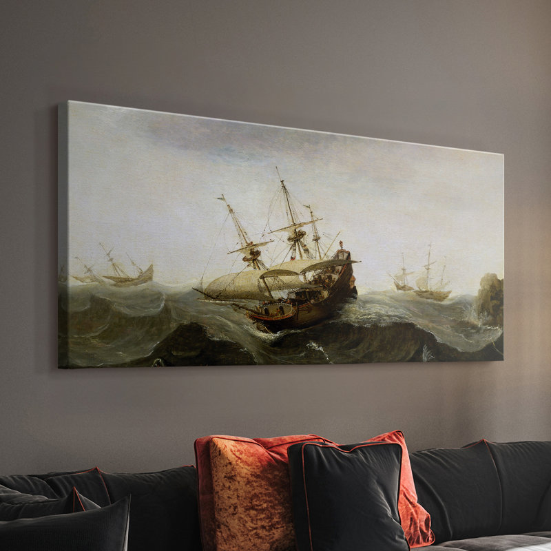 Paysage, série CCX-III, toile tendue avec châssis, prête à être accrochée, H 16 po x l 32 po