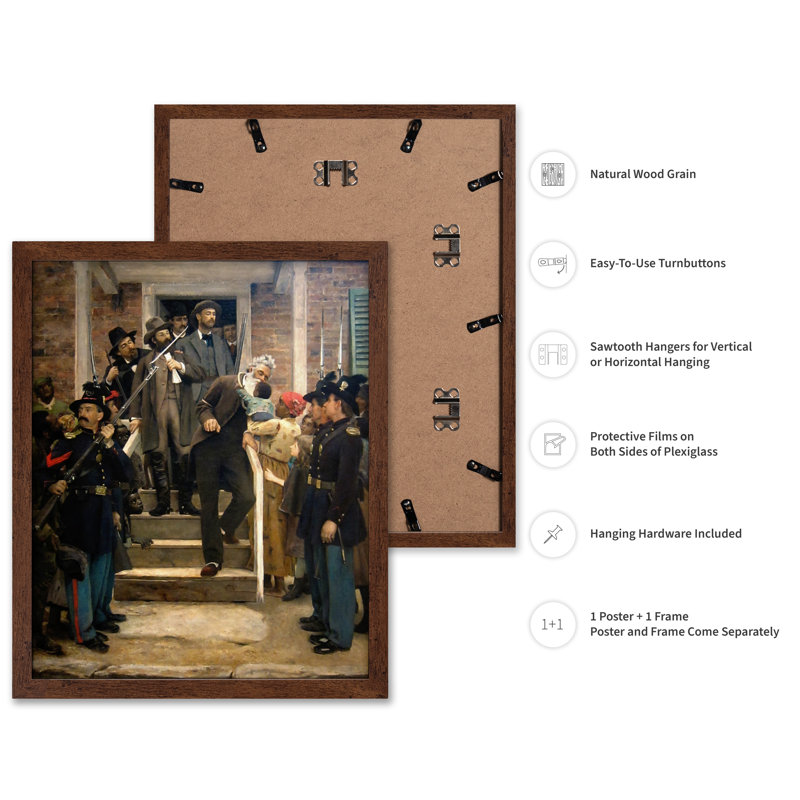 Les derniers moments de John Brown, 11"H x 14"W, Poster, Brown Framed