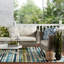 Tapis d'intérieur / extérieur bleu touffeté et fabriqué à la main Graysen-639787342