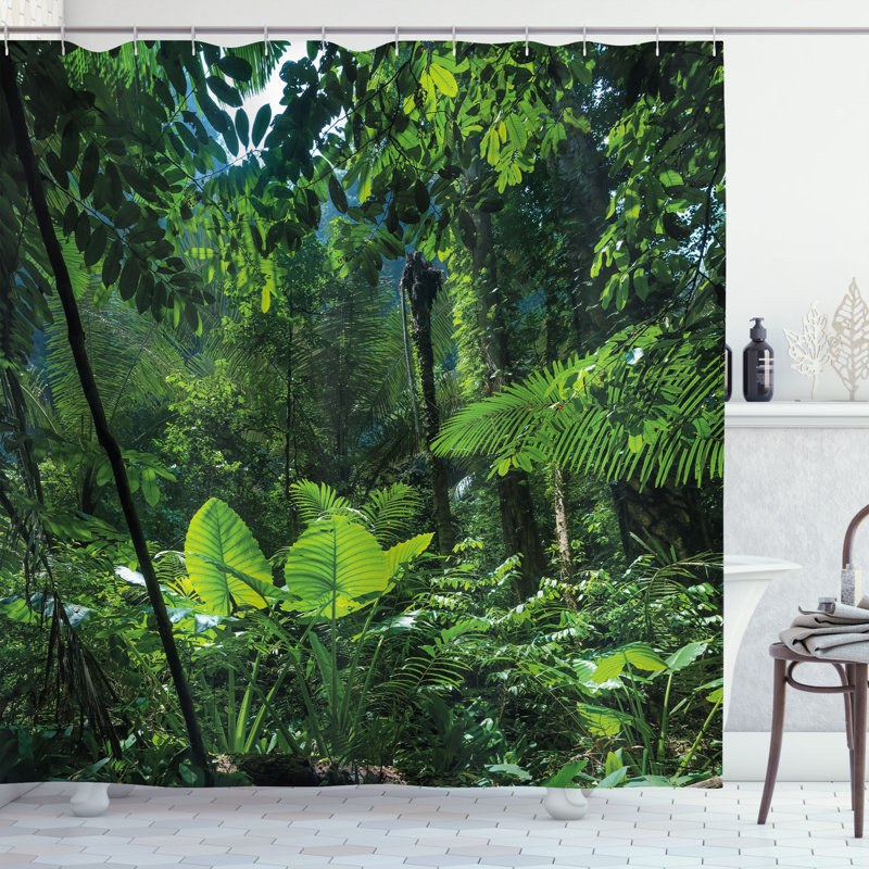 Shower Curtain with Hooks Included, 84"H x 69"W