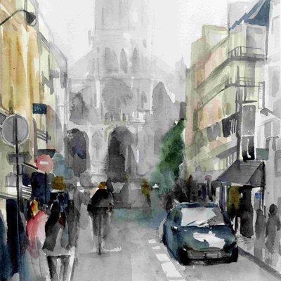 " Abstract Watercolor Cityscape "