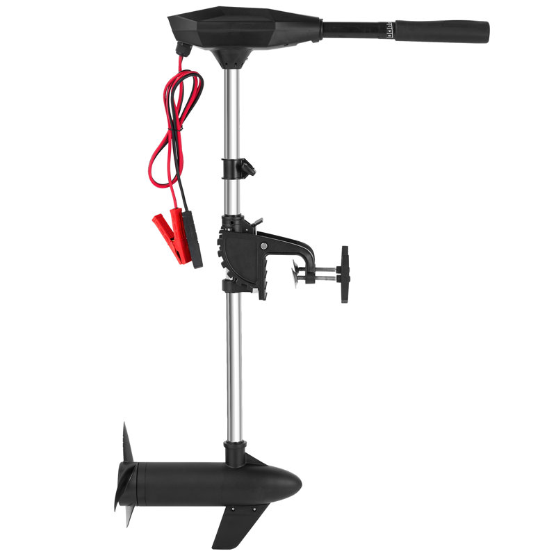 Moteur de pêche à la traîne de 25 kg (55 lb), arbre en acier inoxydable de 76 cm (30 po) – Moteur hors-bord électrique 12 V, 5 vitesses avant et 3 vitesses arrière avec affichage DEL, pour bateaux d'eau douce et d'eau salée