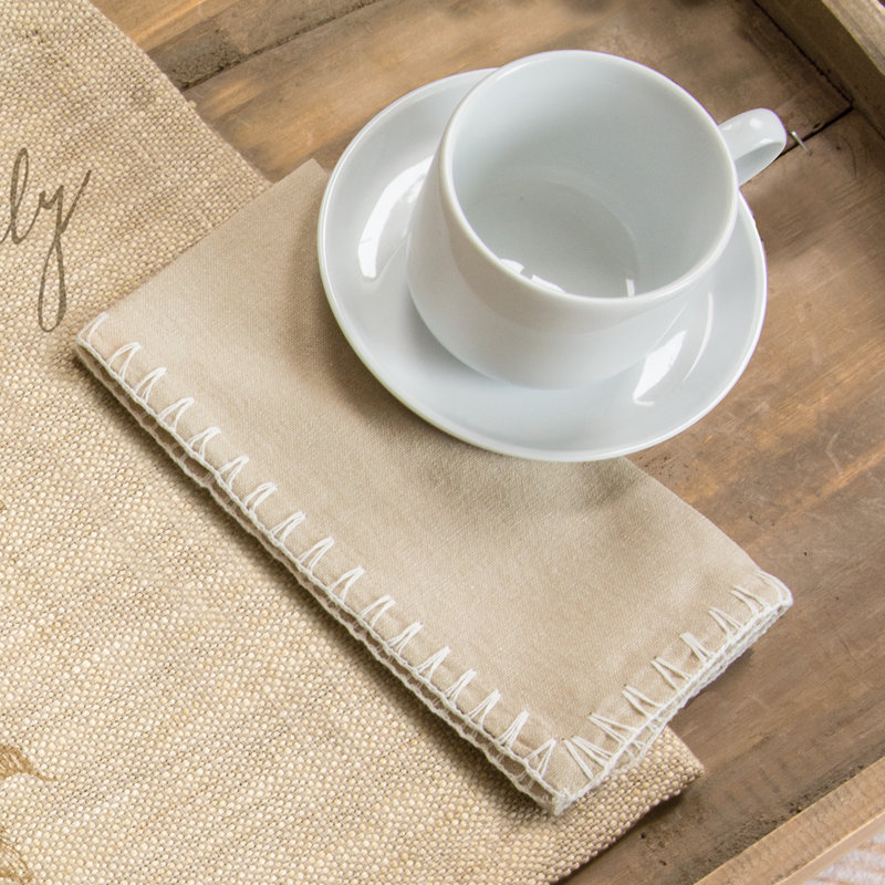 Serviette 17 po Bronte, Beige