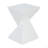 All Weather MGO X Design Side Table - Stylish White Indoor Outdoor Table For Home, Garden, Balcony, 18 Inches Height, 12.5 Inches Square Base