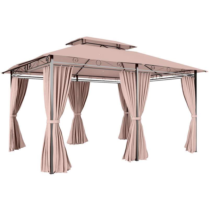 Kattie 4 x 3m Steel Gazebo