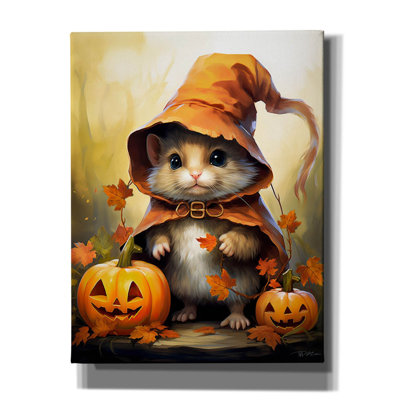 Epic Graffiti 'Mouse Witch Halloween' by Momart Canvas Wall Art