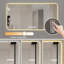 Miroir de salle de bain 28 po x 60 po à DEL avec éclairage à intensité variable tricolore et désembuage à une touche, conception rétro-éclairée résistante à la corrosion
