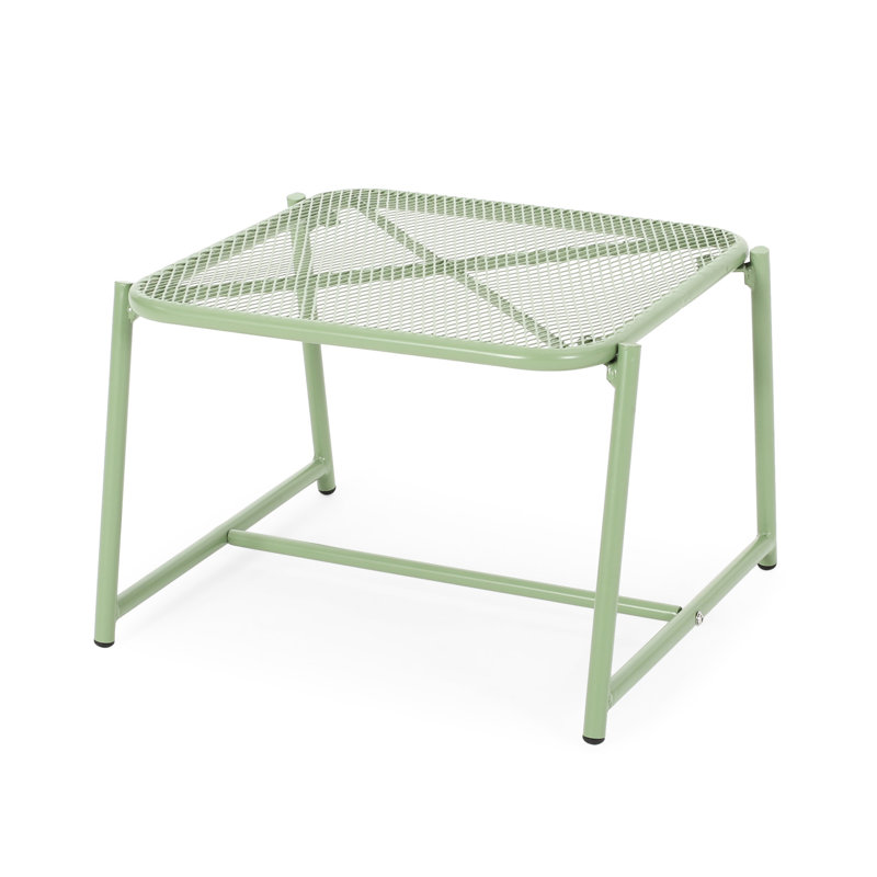 Table d'appoint H 13,47 po pour l'extérieur - modèle, fer, conception en maille, maille en fer pour mobilier de jardin, plaisir dans la cour, intempéries