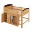 Loft Bed With Storage Wardrobe & Cabinet, Solid Wood Mid Century Modern Loft Bed With LED,Storage & Ladder, Guardrails-1645403146-1645403149