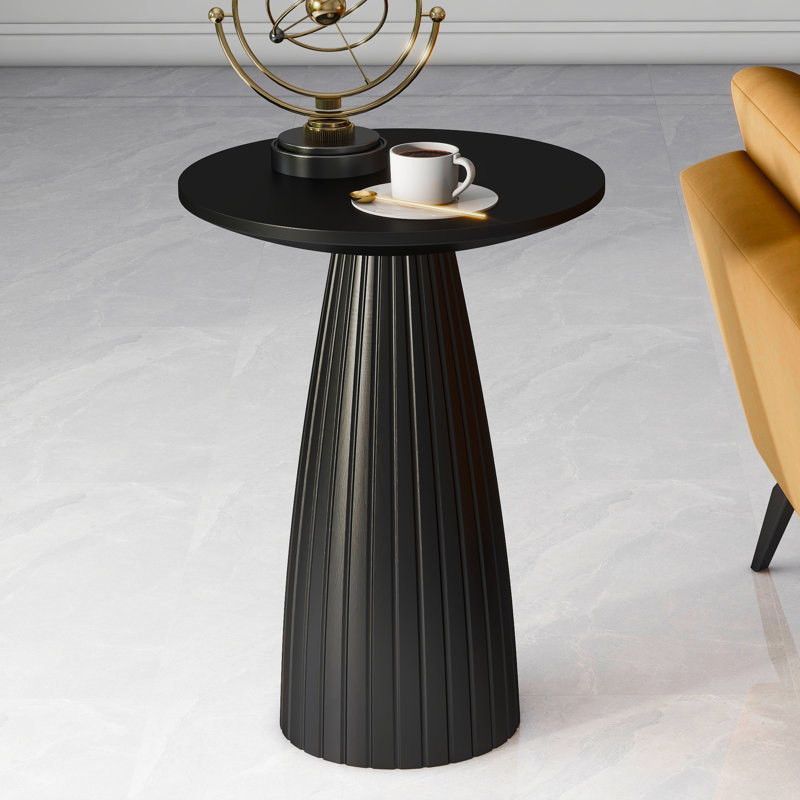 Albertice 19.9" Tall Wood Round End Table