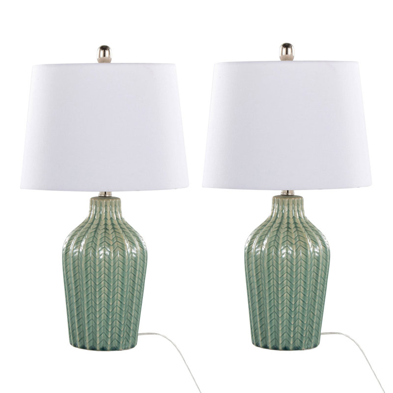 Lampe de table contemporaine en céramique, Sauge