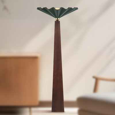 Furrow 65-in Pine Green Floor Lamp