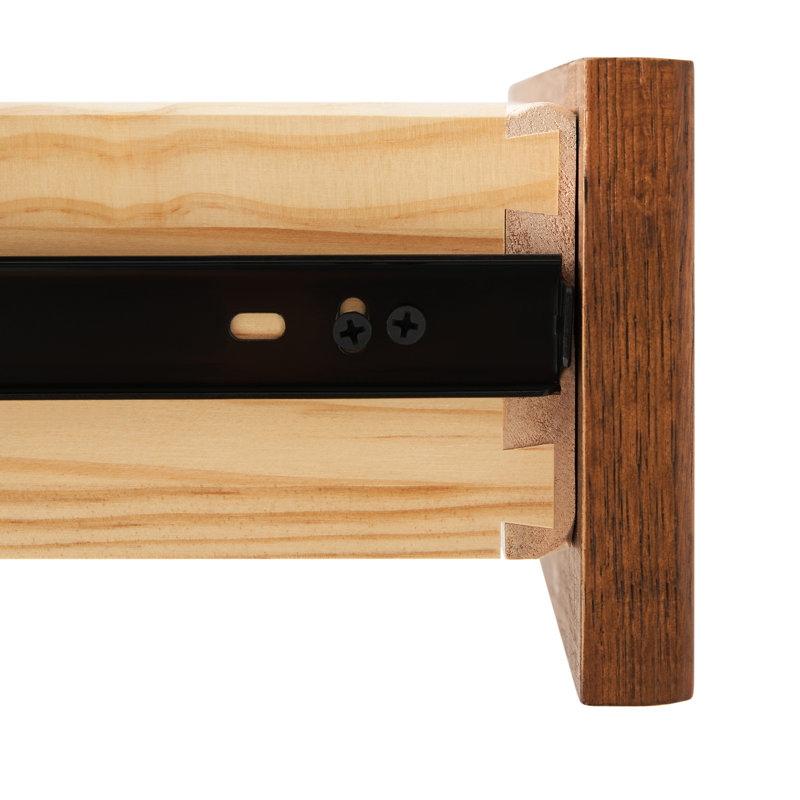 Bureau d'écriture HERNEST 59 po Mid-Century, Chêne brun