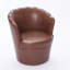 Fauteuil pivotant - Base en métal pivotant à 360 °, Fauteuil de bureau en cuir véritable à grain supérieur - Siège d'appoint incurvé-1650791377