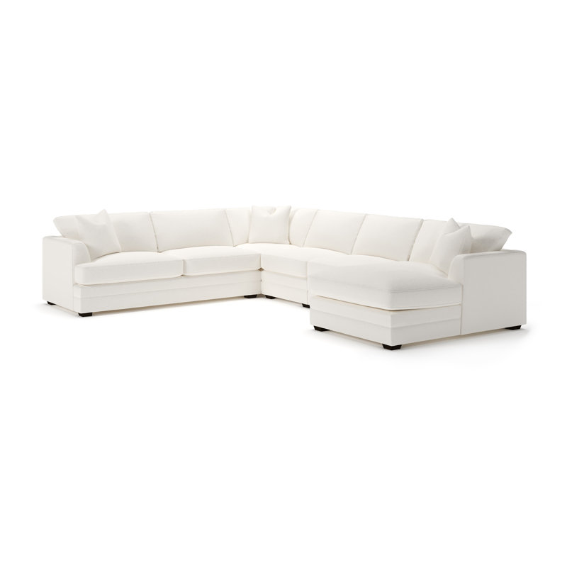 Canapé modulaire 5 pièces Edan, Boucle Apollo Alpaca, Orienté à droite